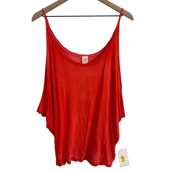 Free People We the Free Light Red Loose Fit Tank Top Size Small New - Picture 1 of 5